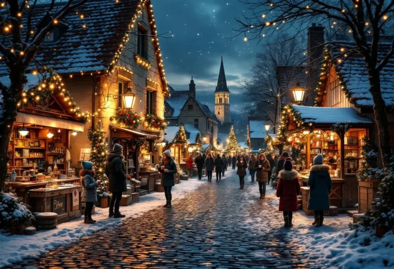 À 1h de Paris, ce village médiéval abrite l’un des marchés de Noël les plus authentiques d’Île-de-France